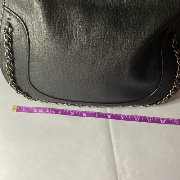 Jessica Simpson black faux leather hobo purse - Picture 3 of 6